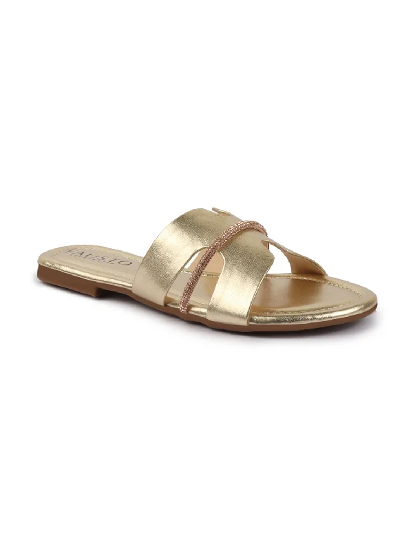 Women's Gel - Cushioned Slippers with a Soft Sole in Blue for All - Day Comfort Women's Gel - Cushioned Slippers with a Soft Sole in Blue for All - Day Comfort Women Gold Shiny Open Toe Embellished Design Slipper With Cushioned Footbed|Flat Slipper For Party|Festive|Wedding