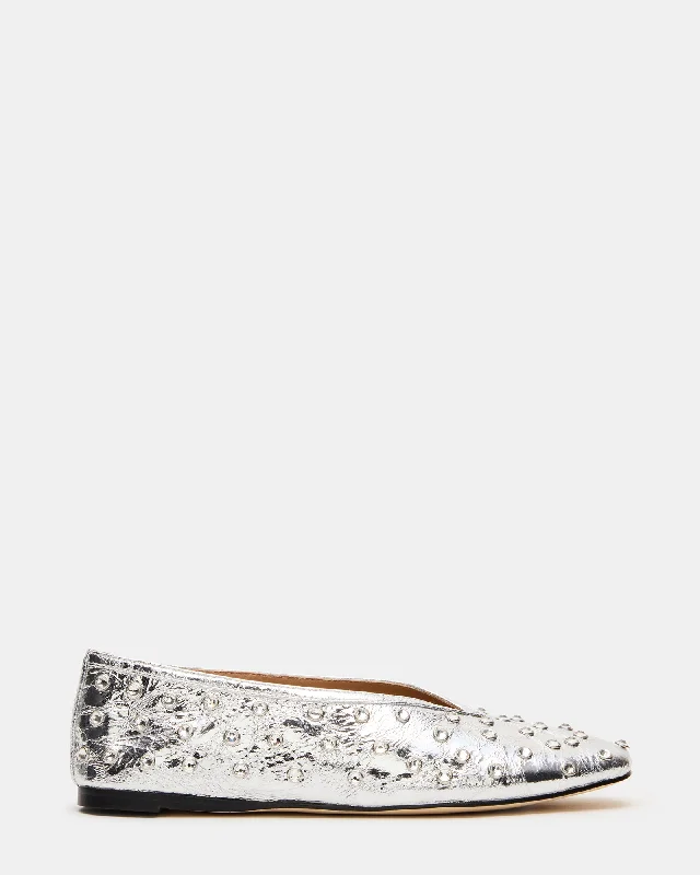 Women's Embroidered Floral Pattern Loafers in Beige for a Spring - Inspired Outfit LENI SILVER RHINESTONES Women's Embroidered Floral Pattern Loafers in Beige for a Spring - Inspired Outfit LENI SILVER RHINESTONES