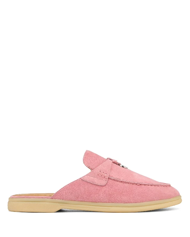 Women's Bow - Embellished Loafers in Red for a Feminine Touch Jessie Light Pink Suede