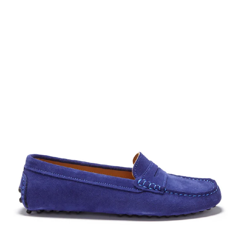 Women's Bow - Embellished Loafers in Red for a Feminine Touch Women's Penny Driving Loafers, ink blue suede Women's Bow - Embellished Loafers in Red for a Feminine Touch Women's Penny Driving Loafers, ink blue suede