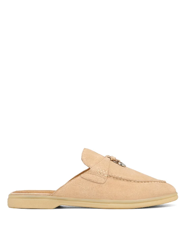 Women's Glitter - Embellished Loafers in Silver for a Sparkly Party Look Jessie Beige Suede