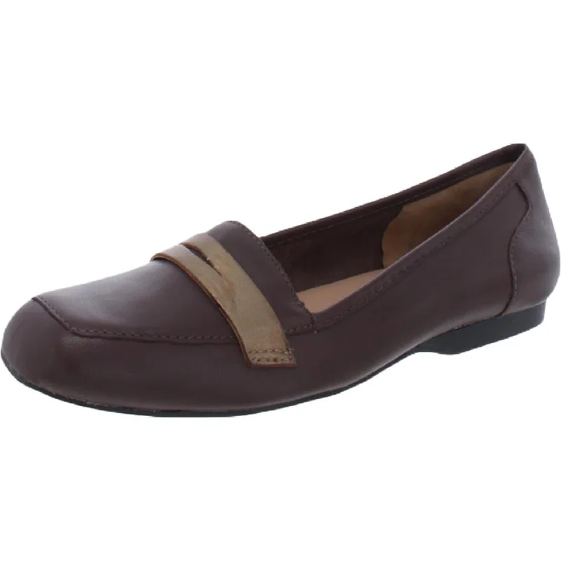 Women's Metallic Foil - Finish Loafers in Gold for a Glamorous Night Out Marlowe Womens Leather Square Toe Penny Loafers
