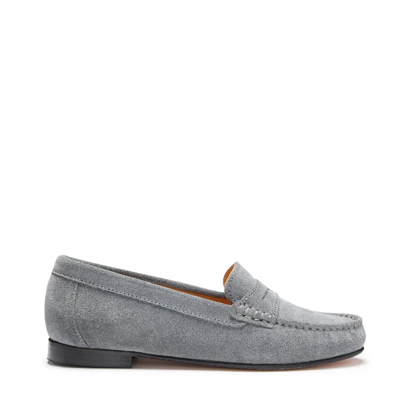 Women's Fur - Lined Loafers in Tan for a Cozy Winter Option Women's Penny Loafers Leather Sole, slate grey suede