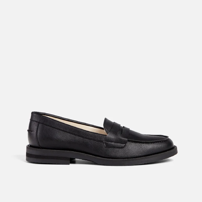 Women's Tassel - Trimmed Loafers with a Low Heel in Olive Green for a Trendy Twist Wilde Black Vegan Penny Loafer - Women's