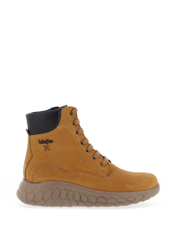 women's moto boots women's moto bootsCallaghan Nubuck Leather Lace up Boots, Tan