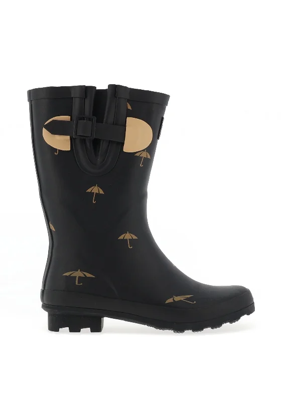 women's work boots women's work bootsKate Appleby Rainy Low Umbrella Wellies, Black