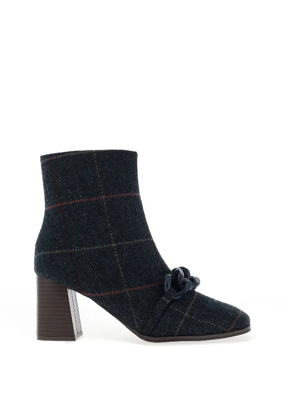 women's boots for office attire women's boots for office attireMenbur Check Chain Detail Block Heel Boots, Navy women's boots for office attire women's boots for office attireMenbur Check Chain Detail Block Heel Boots, Navy