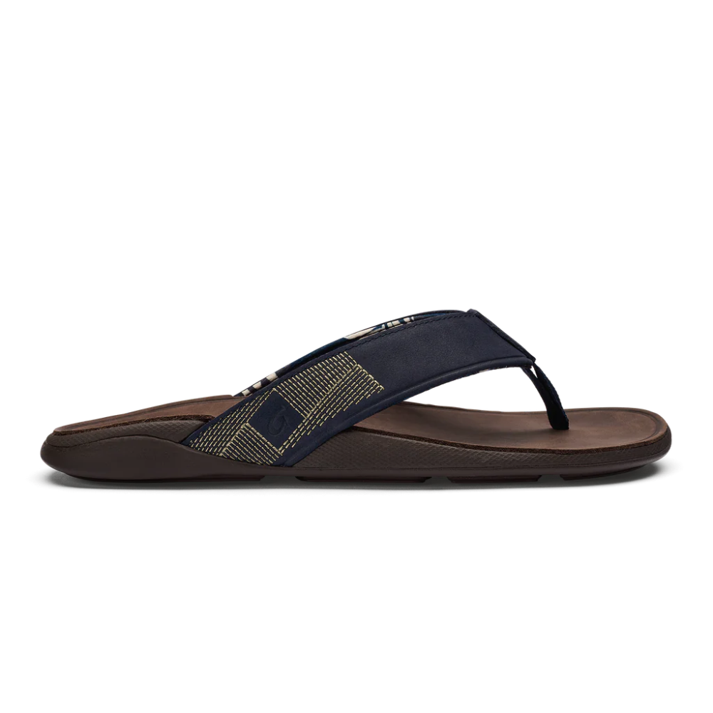 Olukai Men's Tuahine - Trench Blue/Dark Wood