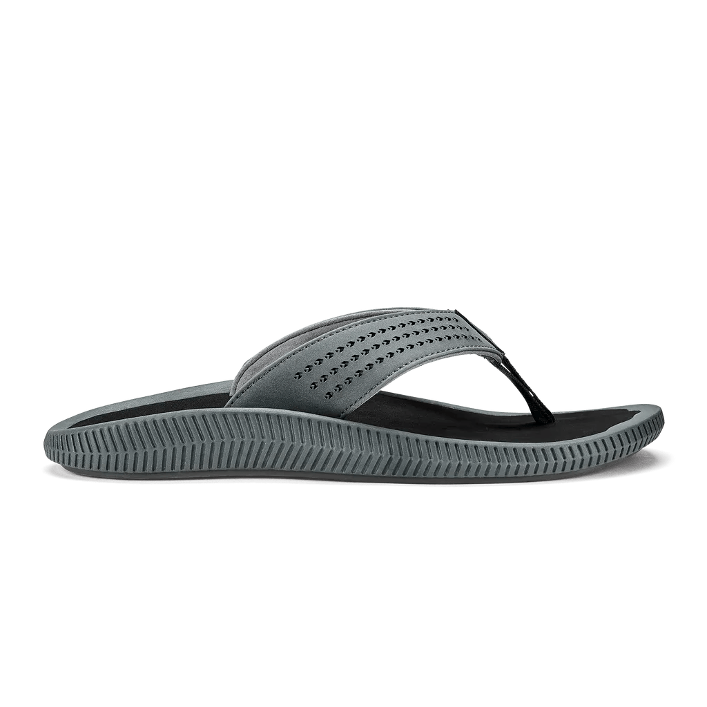 Olukai Men's Ulele - Dark Shadow/Black