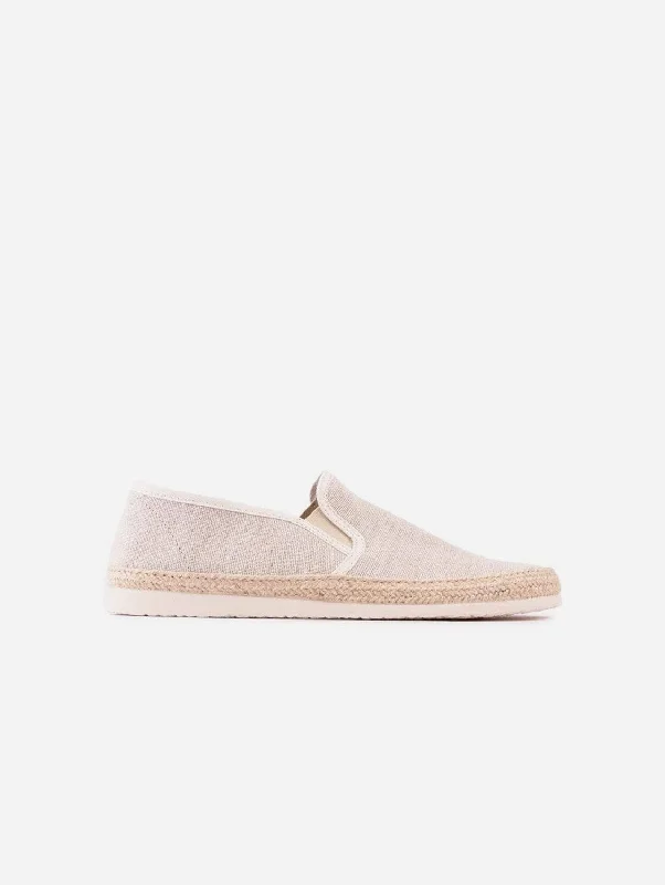 Pecan Men's Recycled Cotton Espadrilles | Neutral