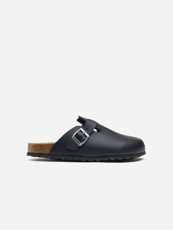 Taro Comfort Men's Vegan Footbed Slippers | Black