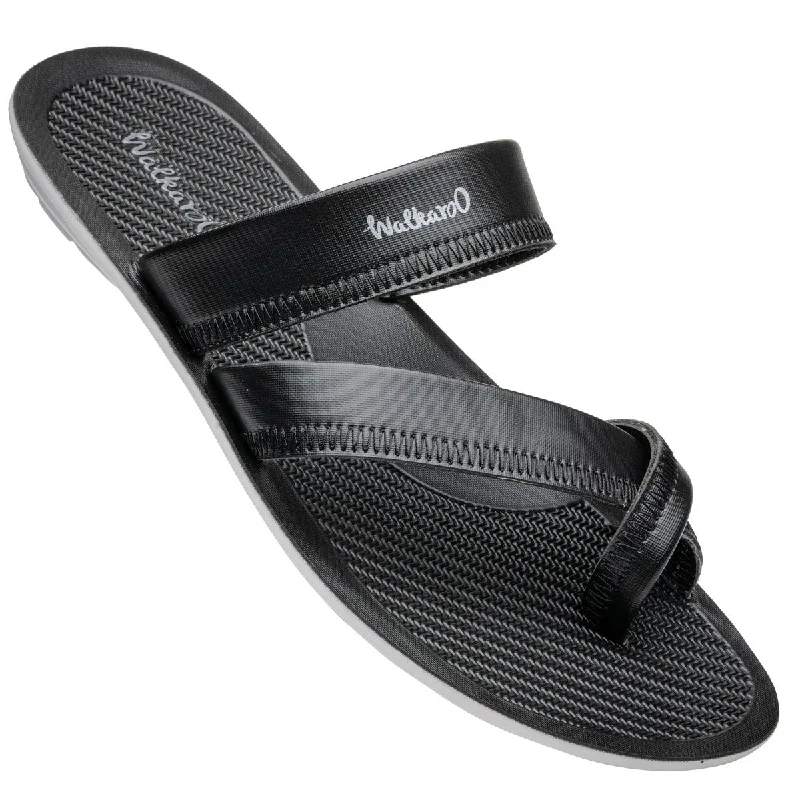 Men's Cross Strap Slide Sandals  - WG5340 Black