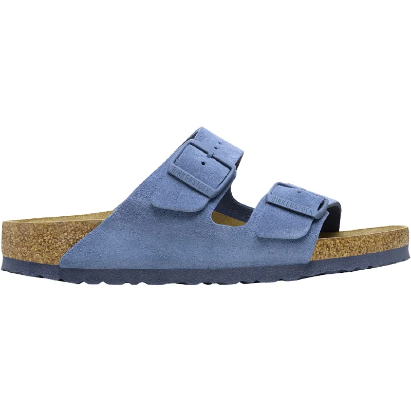 Women's Birkenstock Arizona Soft Footbed Elemental Blue Suede