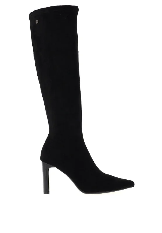 women's suede boots women's suede bootsXti Faux Suede Pointed Toe Heeled Long Boots, Black women's suede boots women's suede bootsXti Faux Suede Pointed Toe Heeled Long Boots, Black