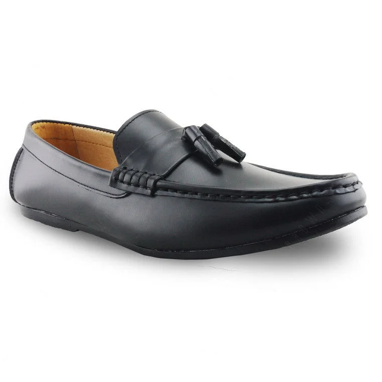 Comfy Tassel Loafer Soft Matte Black