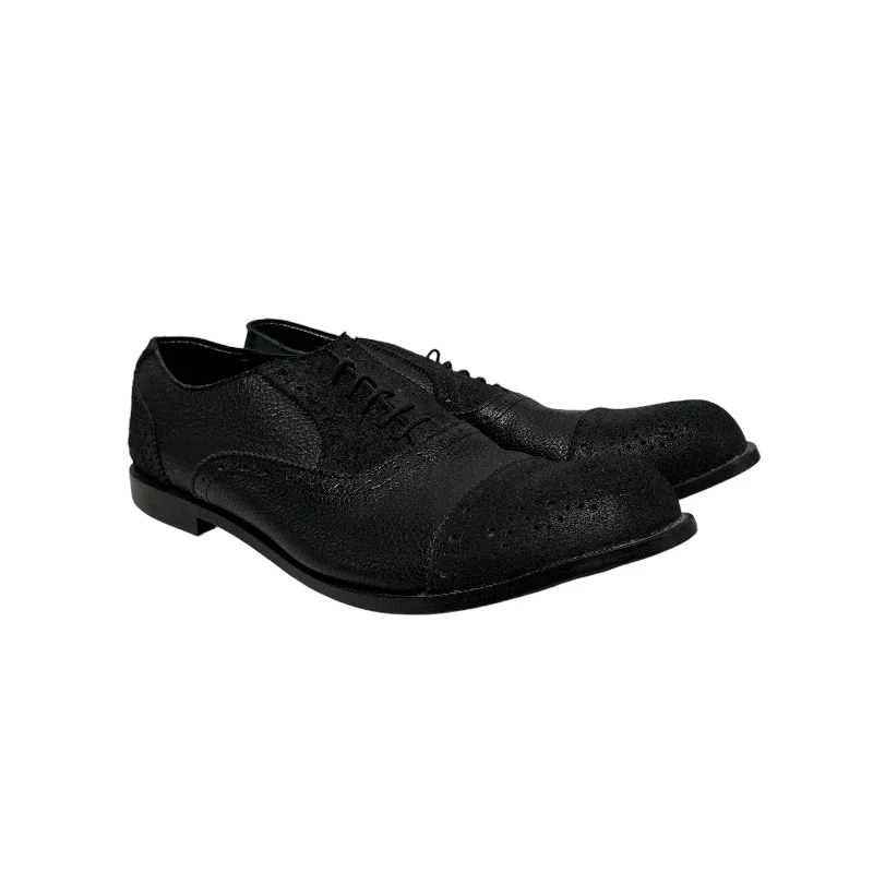 COMME des GARCONS HOMME PLUS/Loafers/US 10/Leather/BLK/oxfords round toe