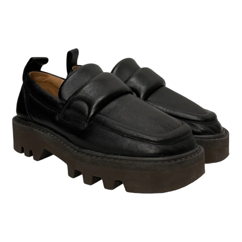 DRIES VAN NOTEN/Loafers/EU 41/Leather/BLK/Padded Chunky Lugged Loafer