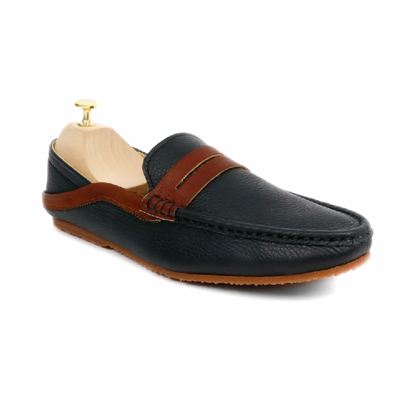 Libero Loafer Brown Strike Wrinkle Soft Black & Brown