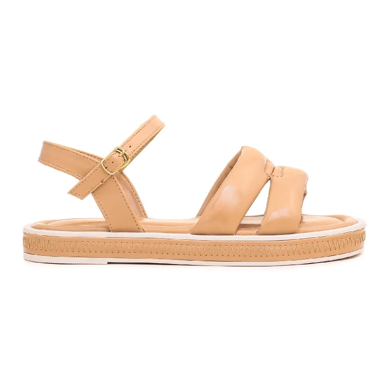 Men's sandals with a padded heelBeige Formal Sandal FR5193