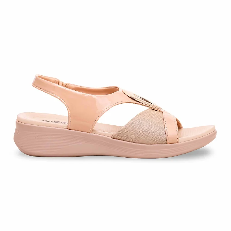 Men's sandals with a buckle closureBeige Formal Sandal PU0227