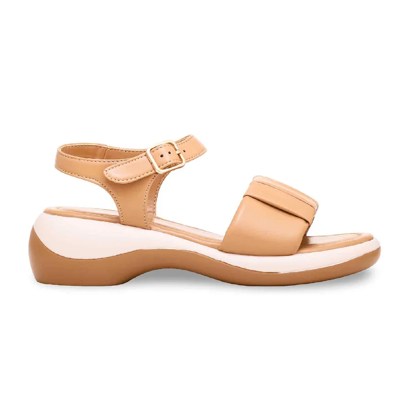 Waterproof men's sandals for water activitiesBeige Formal Sandal PU0302