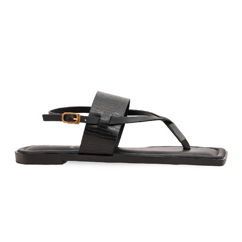 Men's sandals in a neutral color like black or brownBlack Formal Sandal FR0507