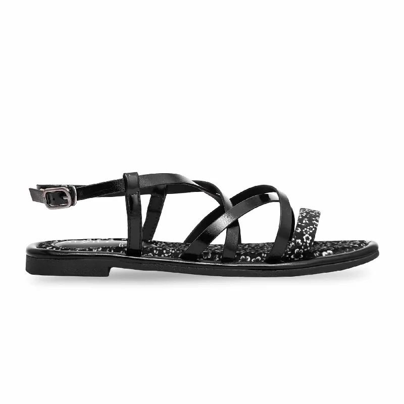 Flip - flop style men's sandals for beach wearBlack Formal Sandal FR5268