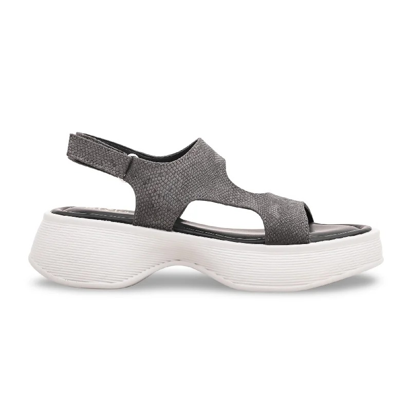 Men's sandals with a wide strap for supportBlack Formal Sandal PU0135