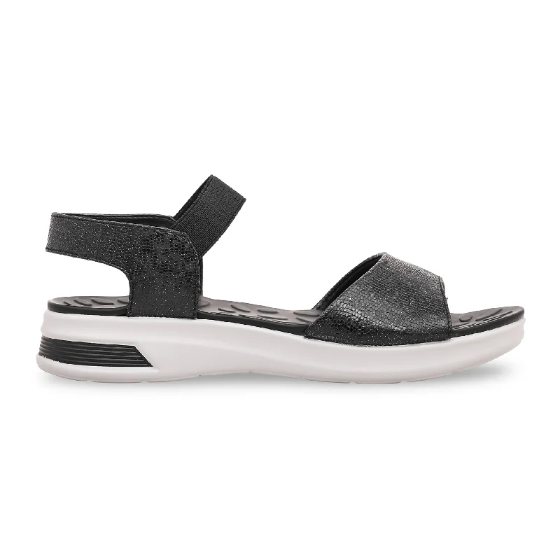 Men's sandals with a pointed toe for a stylish lookBlack Formal Sandal PU0140