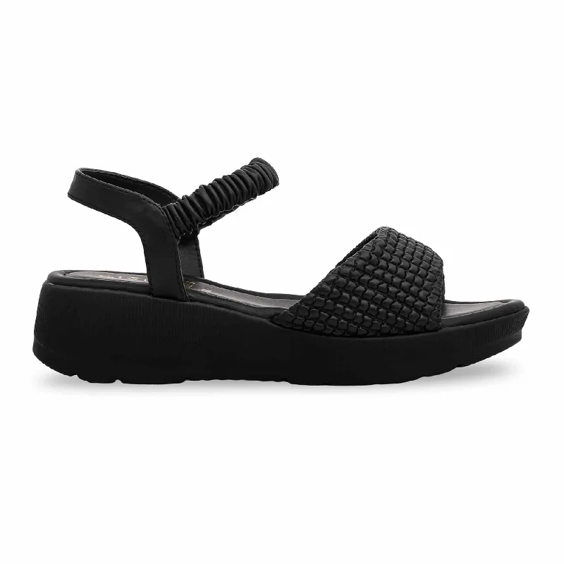 Men's sandals with a removable insole for cleaningBlack Formal Sandal PU0279