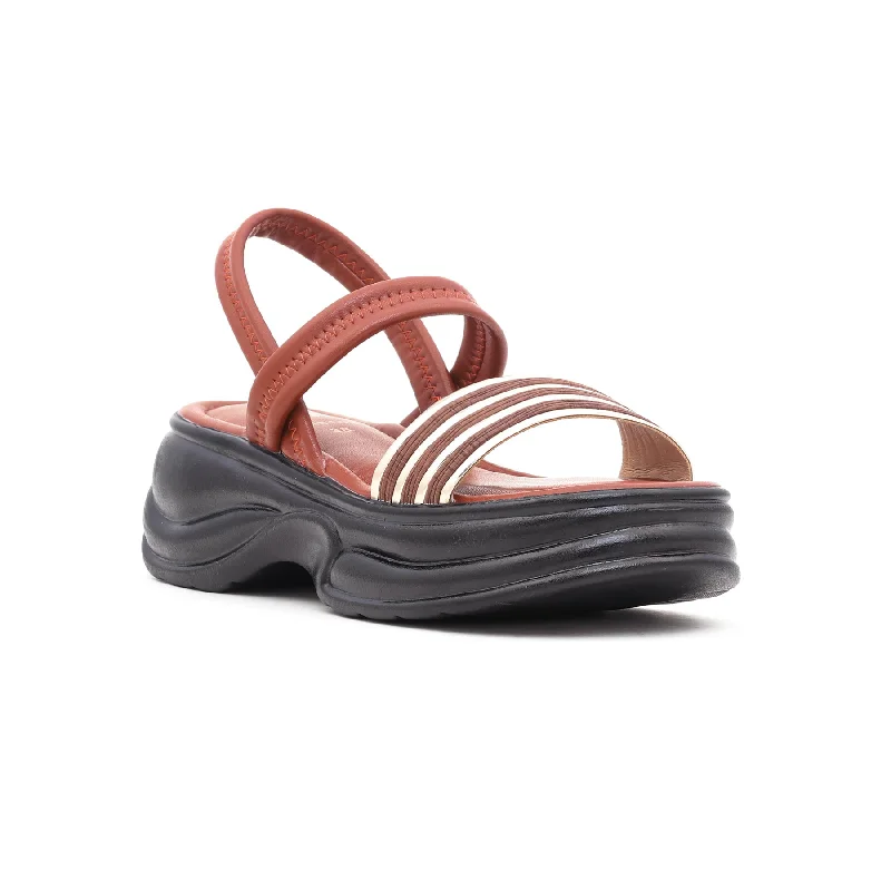 Men's sandals with a contrast stitching detailBrown Formal Sandal FR5102