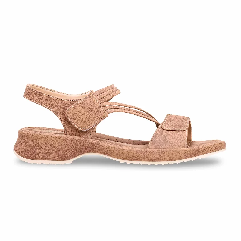 Men's sandals with a decorative buckle or charmBrown Formal Sandal PU0197