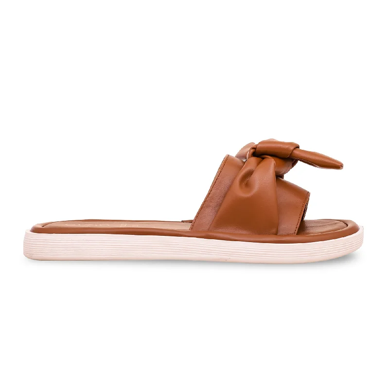 Men's sandals with a toe post designBrown Formal Sandal PU0223