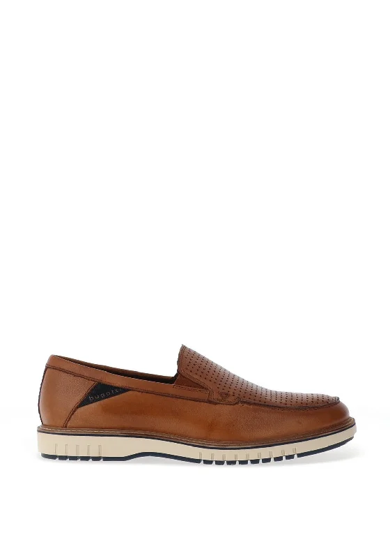 Bugatti Slip-On Loafers, Cognac