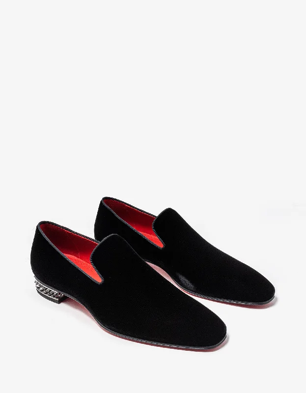 Christian Louboutin Dandyrocks Black Velvet Loafer