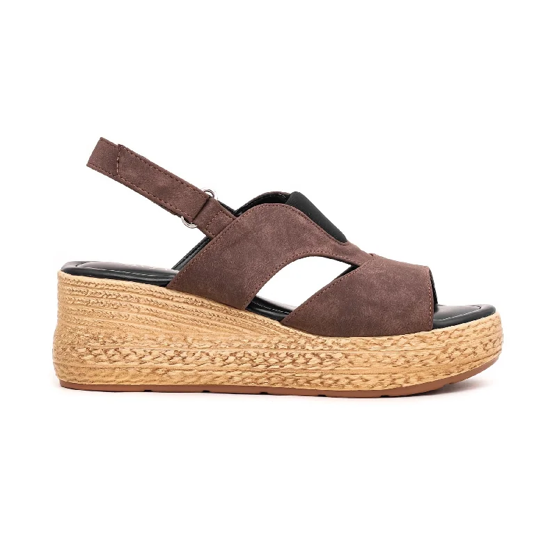 Men's sandals with a padded heelCoffee Formal Sandal PU0076