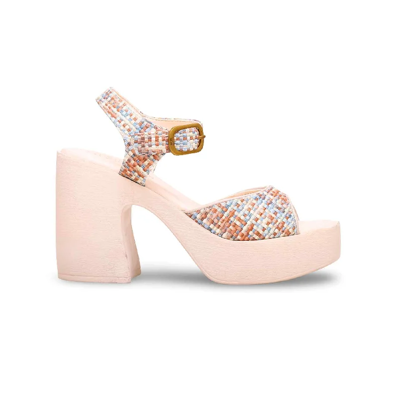 Men's sandals with a buckle closureCream Formal Sandal PU0265