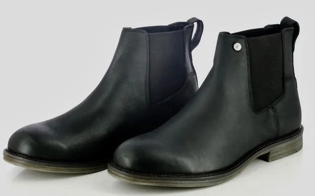 Ezok Stan Black Casual Chalsea Boots Shoes 2701