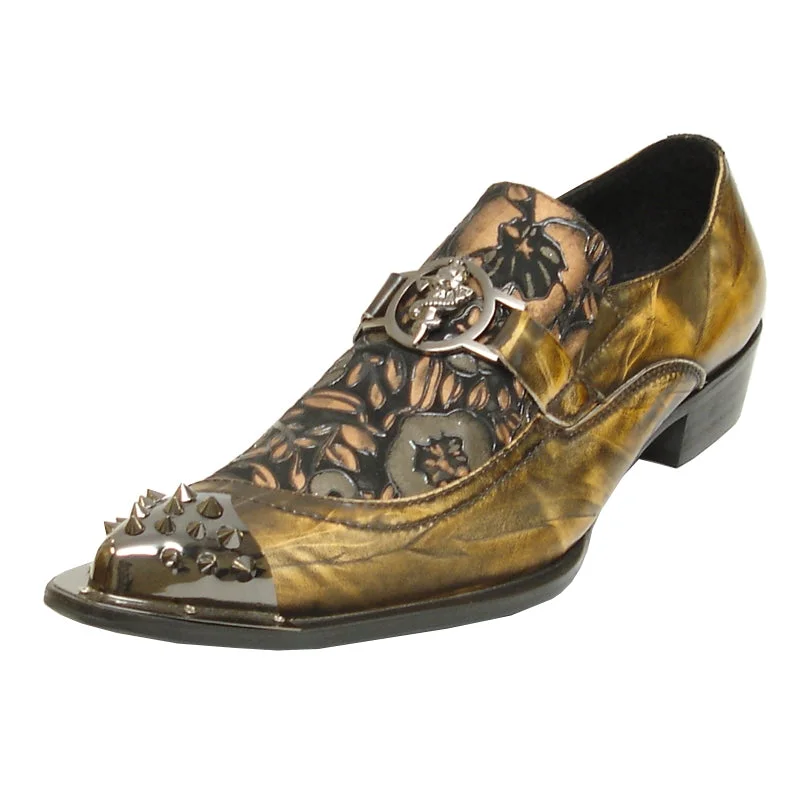 Men's leather loafers with a penny slotFiesso FI-6847 Brown Loafers