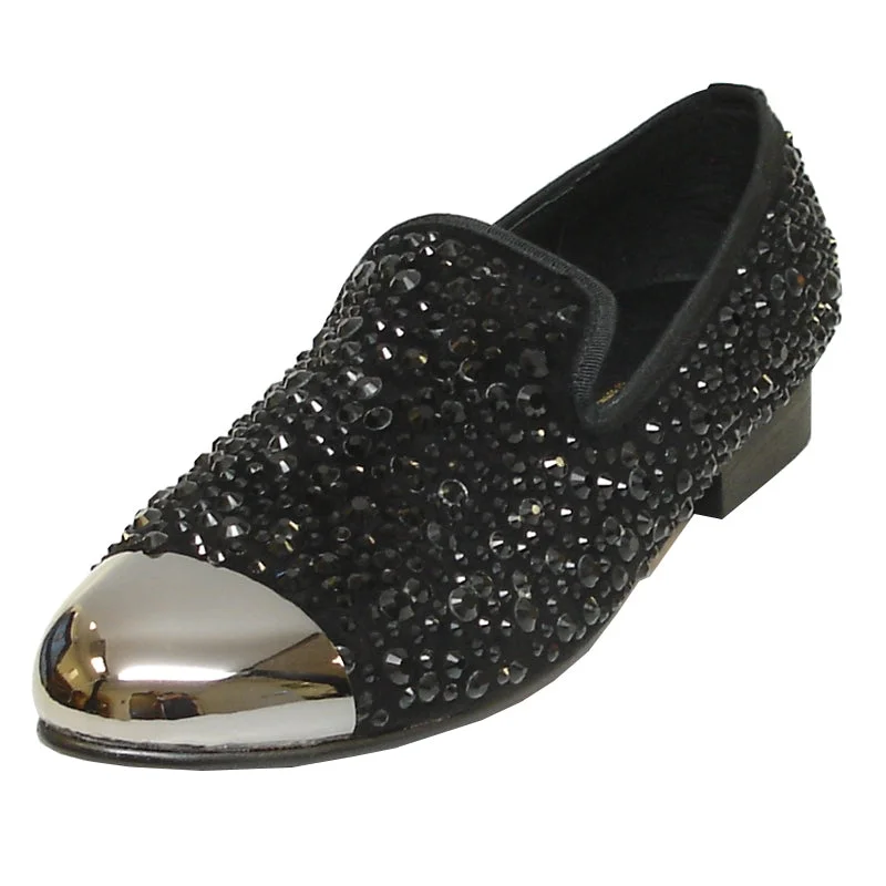Men's loafers with a tassel front for a classic lookFiesso FI-6918 Black Loafers