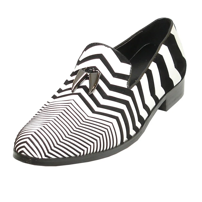 Men's loafers with a perforated leather upper for ventilationFiesso FI-6945 White Black Loafers Men's loafers with a perforated leather upper for ventilationFiesso FI-6945 White Black Loafers