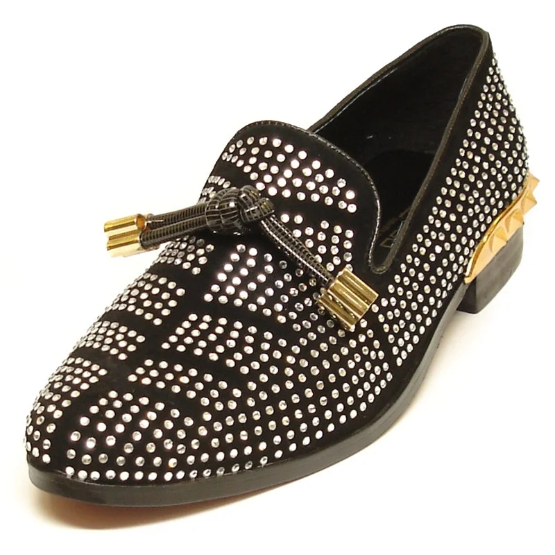 Men's loafers with a removable insole for cleaningFiesso FI-6958 Black Loafers