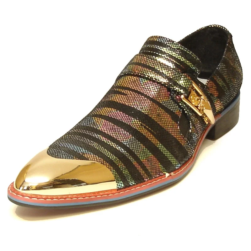 Men's loafers with a flexible sole for easy movementFiesso FI-7001-2 Pink Gold Metal Tip Loafers Men's loafers with a flexible sole for easy movementFiesso FI-7001-2 Pink Gold Metal Tip Loafers
