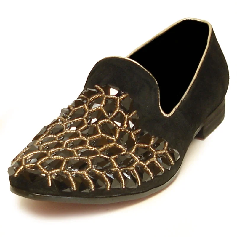 Men's loafers with a smooth leather finishFiesso FI-7023 Black Loafers