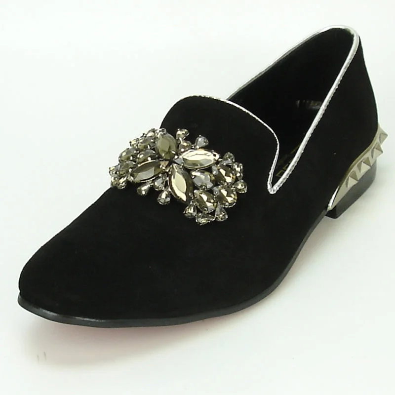 Slip - on men's loafers for easy wearFiesso FI-7030 Black Loafers