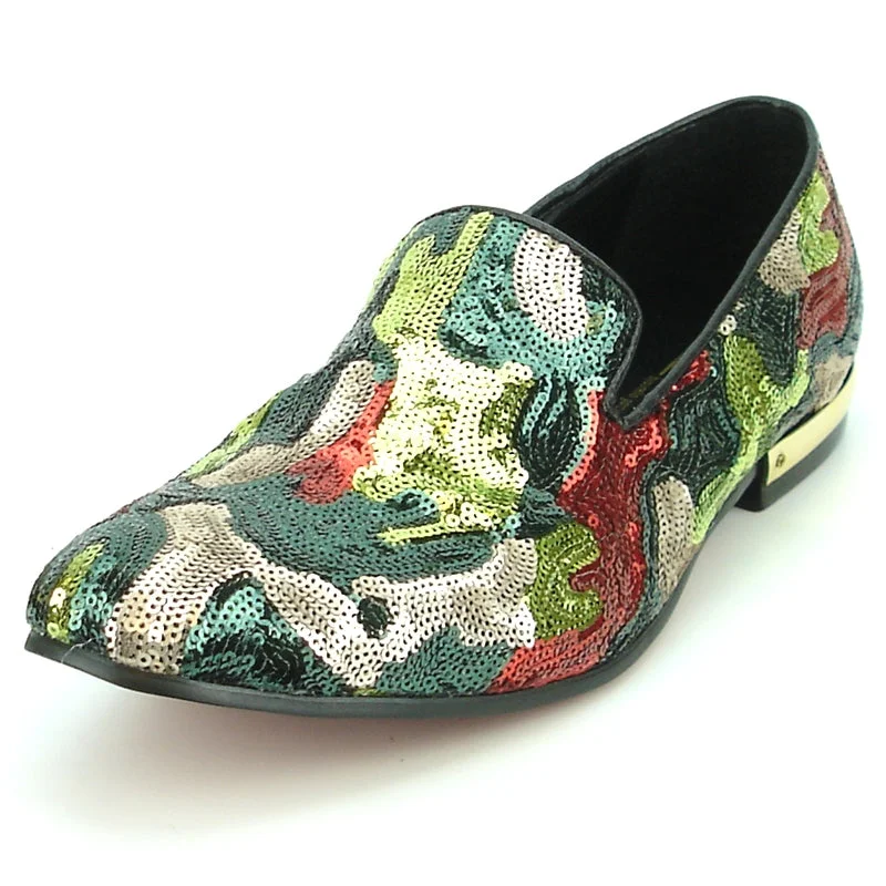 Men's loafers with a leather lining for comfortFiesso FI-7033 Green Loafers