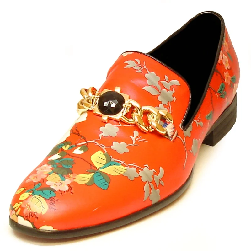 Men's loafers with a cushioned footbedFiesso FI-7054 Red Loafers