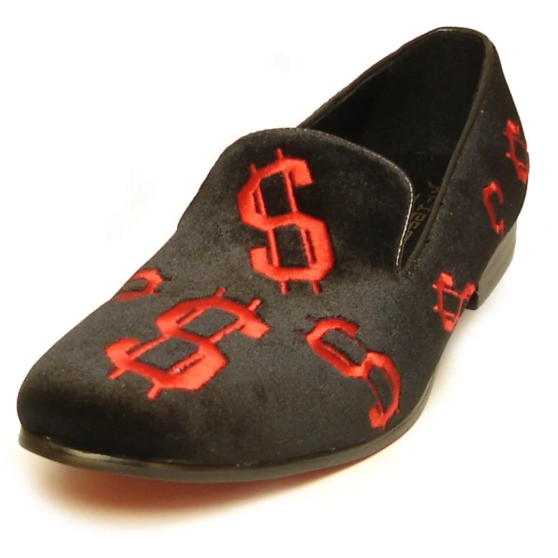 Men's loafers with a tassel front for a classic lookFiesso FI-7062 Black Red Loafers