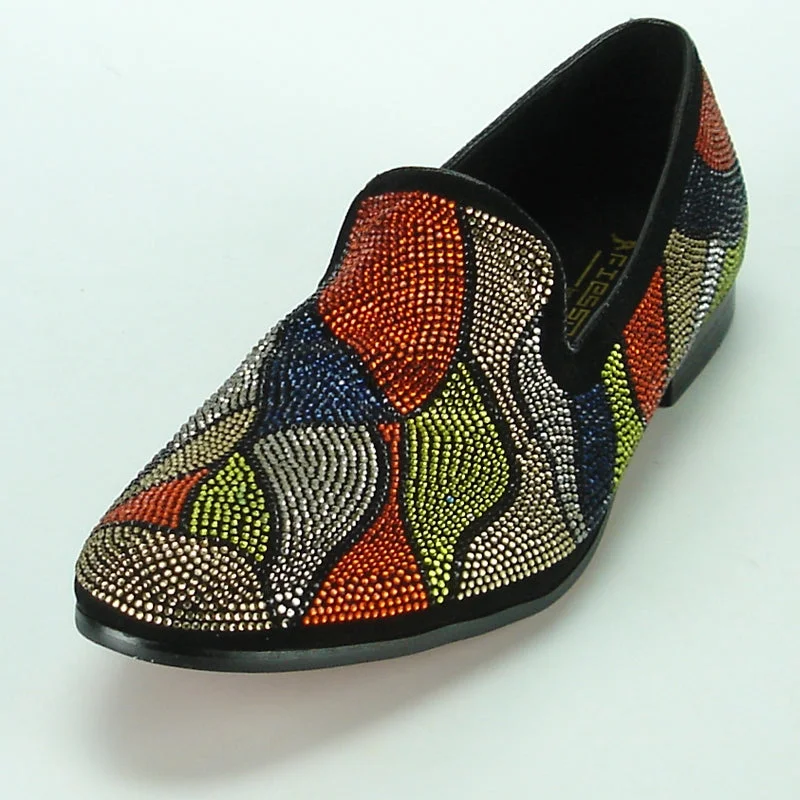 Men's loafers with a pointed toe for a stylish appearanceFiesso FI-7068 Multi Color Loafers Men's loafers with a pointed toe for a stylish appearanceFiesso FI-7068 Multi Color Loafers