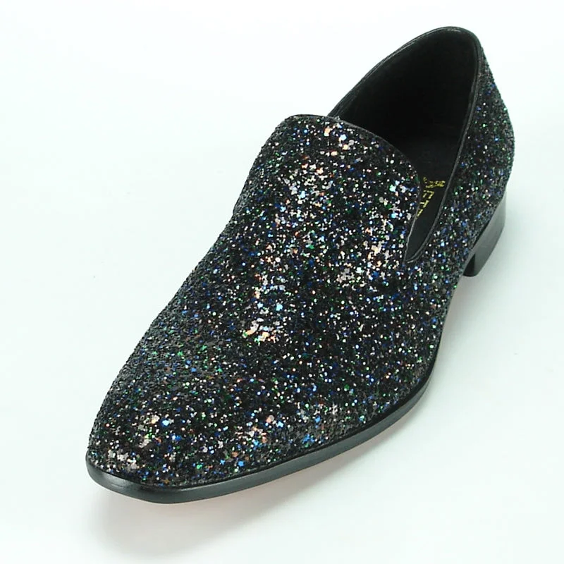 Men's loafers with a removable insole for cleaningFiesso FI-7078 Black Loafers